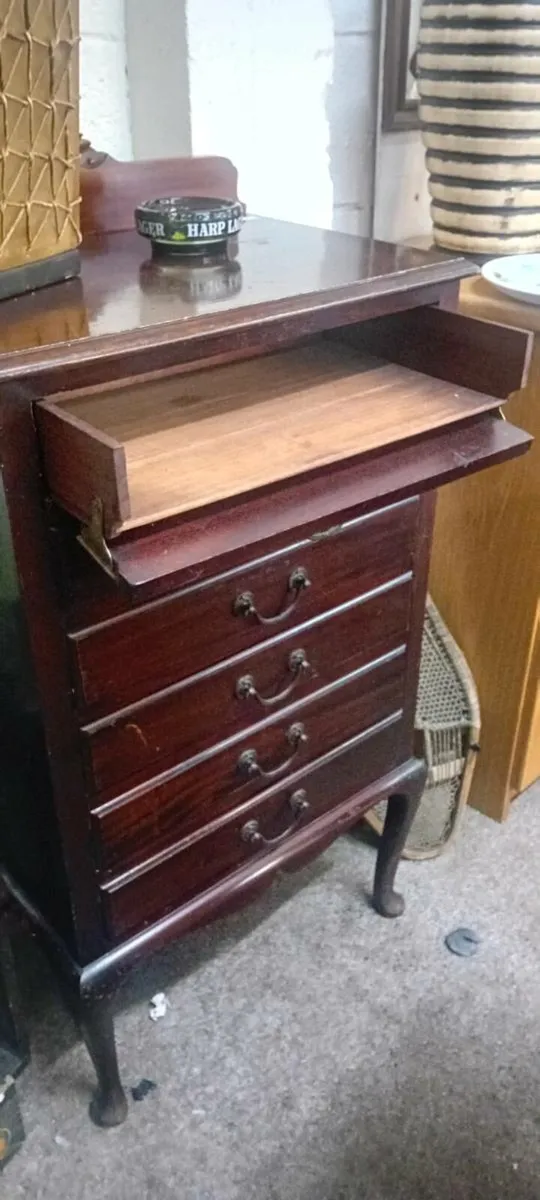 Antique Mahogany Sheet Music Cabinet - Image 2