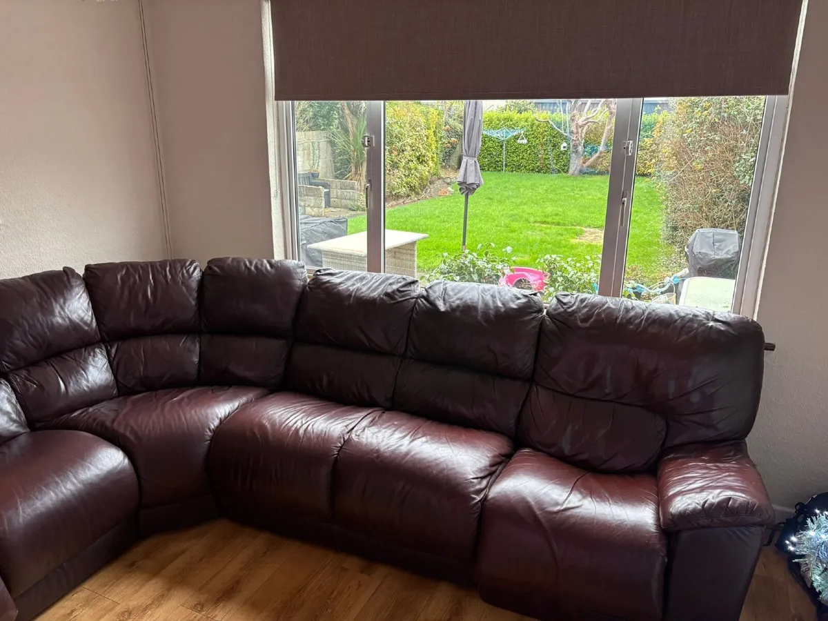 L Shaped 6 Seater Couch with Recliners - Image 1