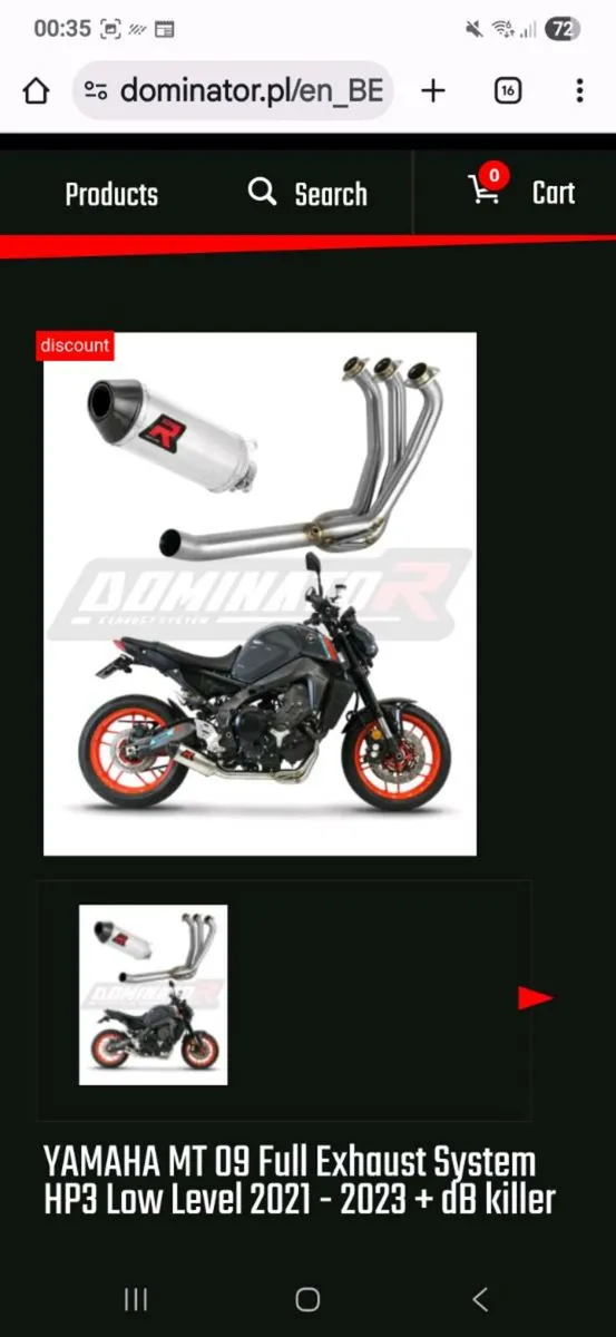 Yamaha MT 09 Full Dominator HP3 Exhaust system 202 - Image 4