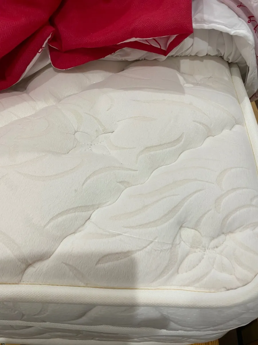 Double oak bed with  mattress like new - Image 2