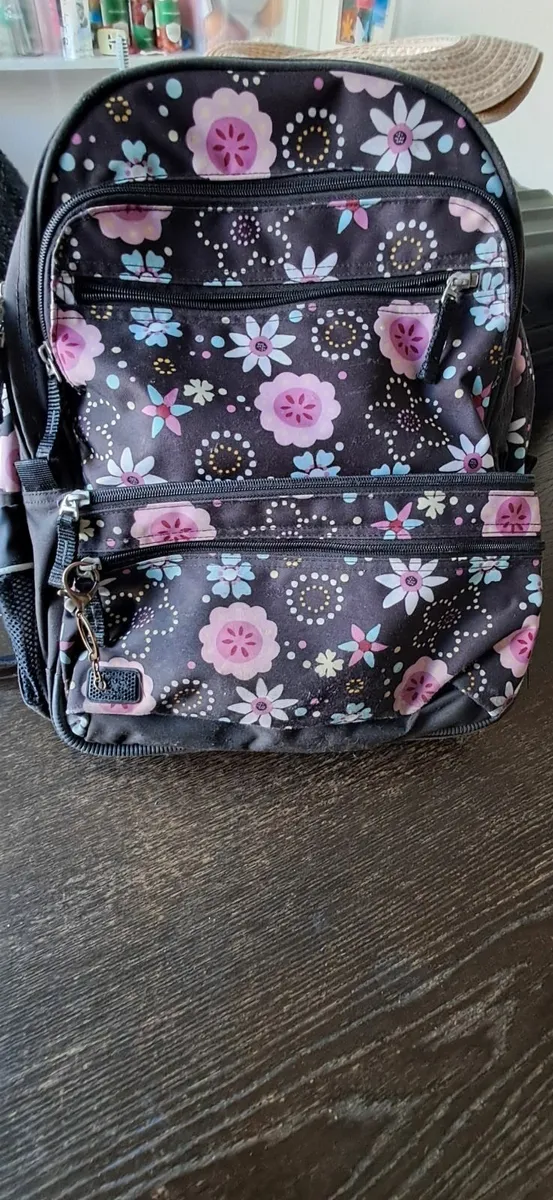 Lego school bag Plus flower themed school bag- pur - Image 3