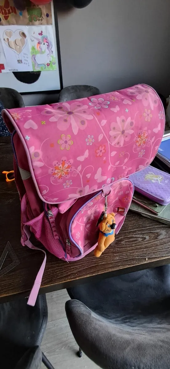 Lego school bag Plus flower themed school bag- pur - Image 1