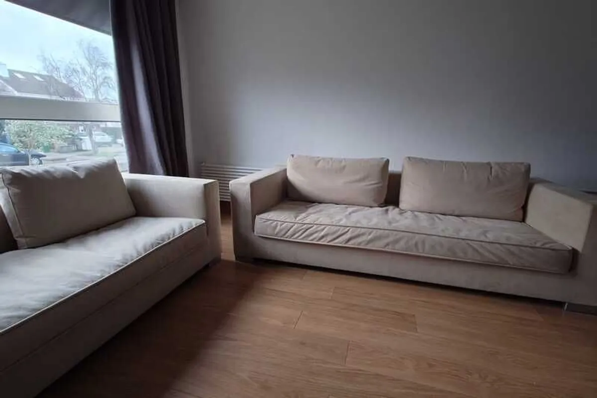 Ligne Roset Designer Sofa Set - Alcantara Upholstery - Image 2