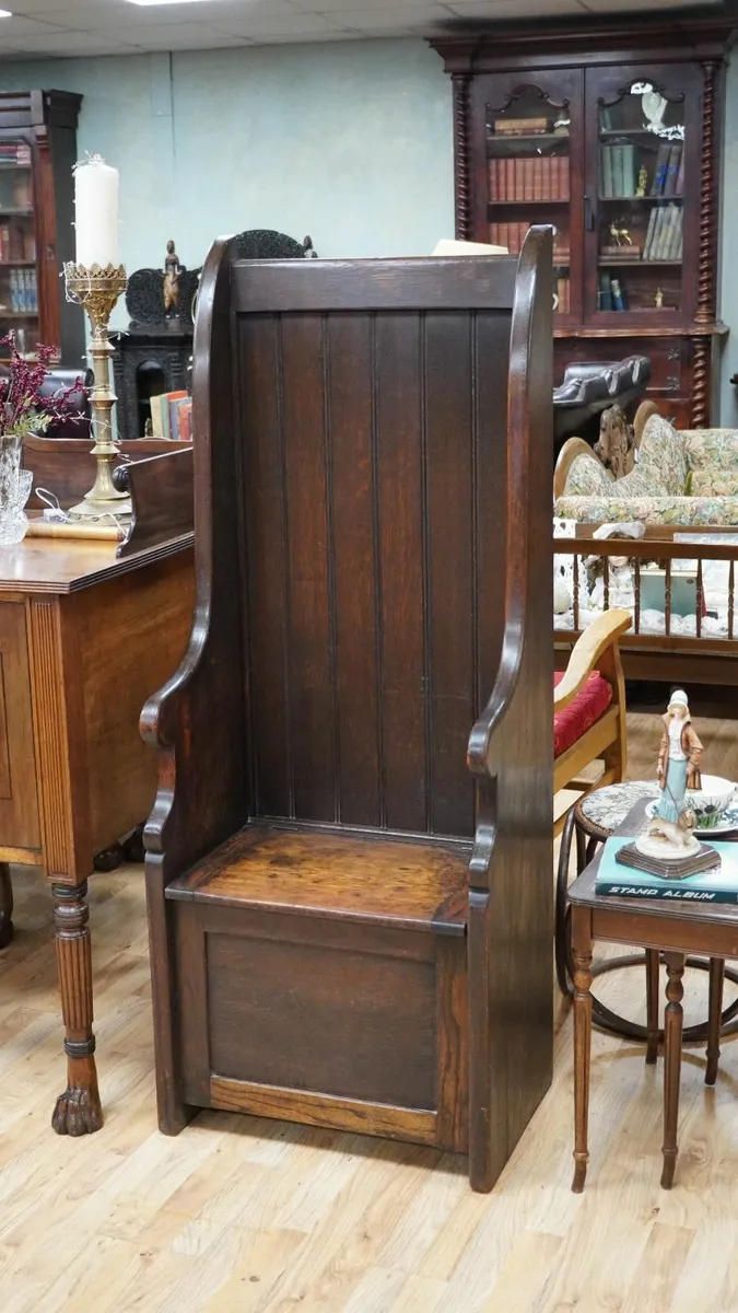 Victorian Oak Porter’s Chair - Image 1