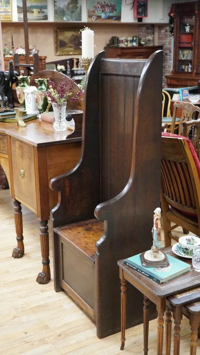 Victorian Oak Porter’s Chair - Image 2