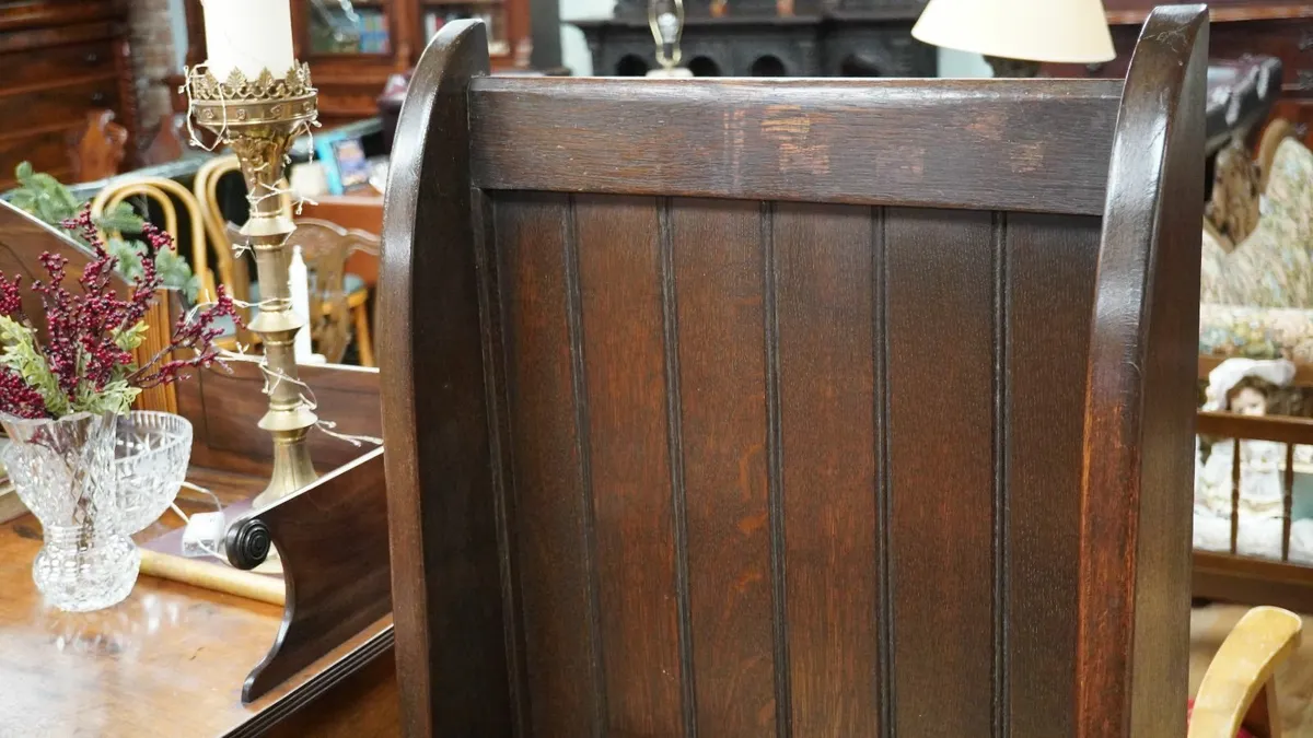 Victorian Oak Porter’s Chair - Image 4