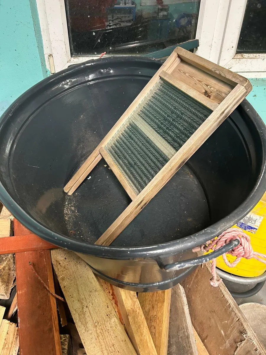 Large galvanised metal tub