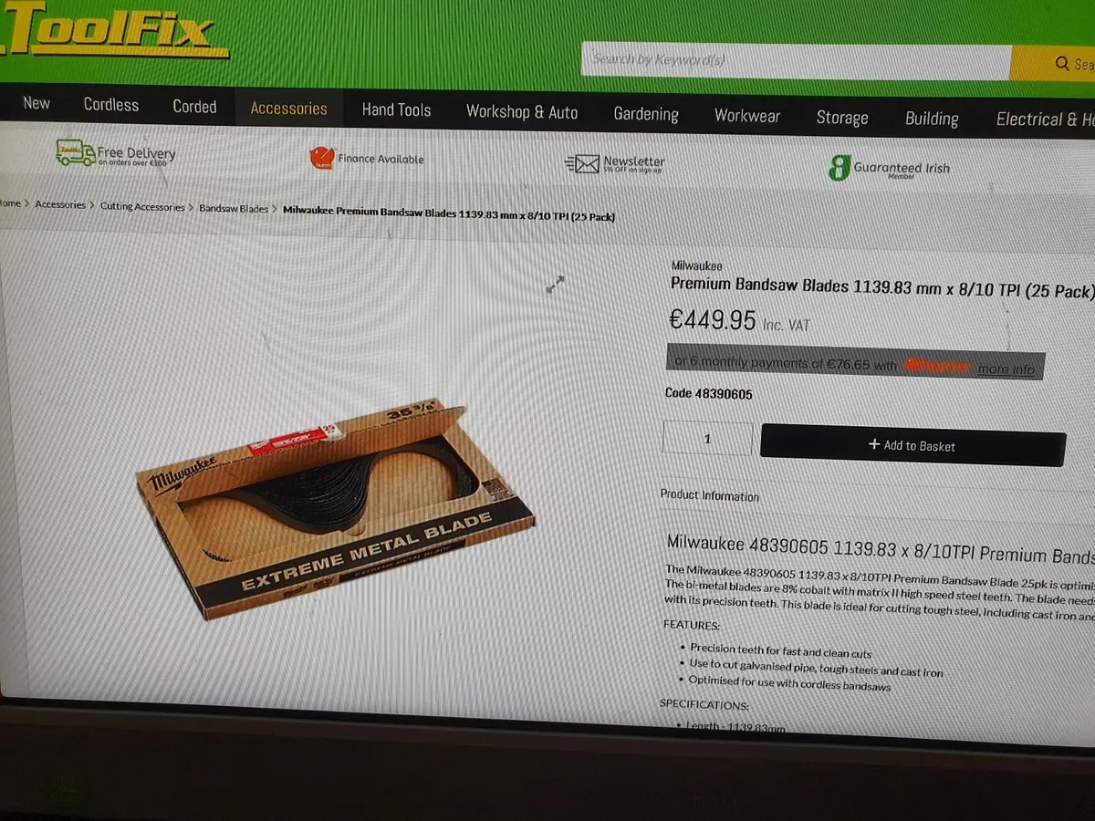 Milwaukee M18 Band Saw Blades - Image 2