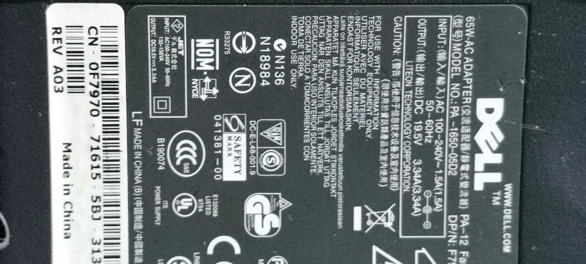 DELL ORIGINAL CHARGER FOR LAPTOP - Image 3