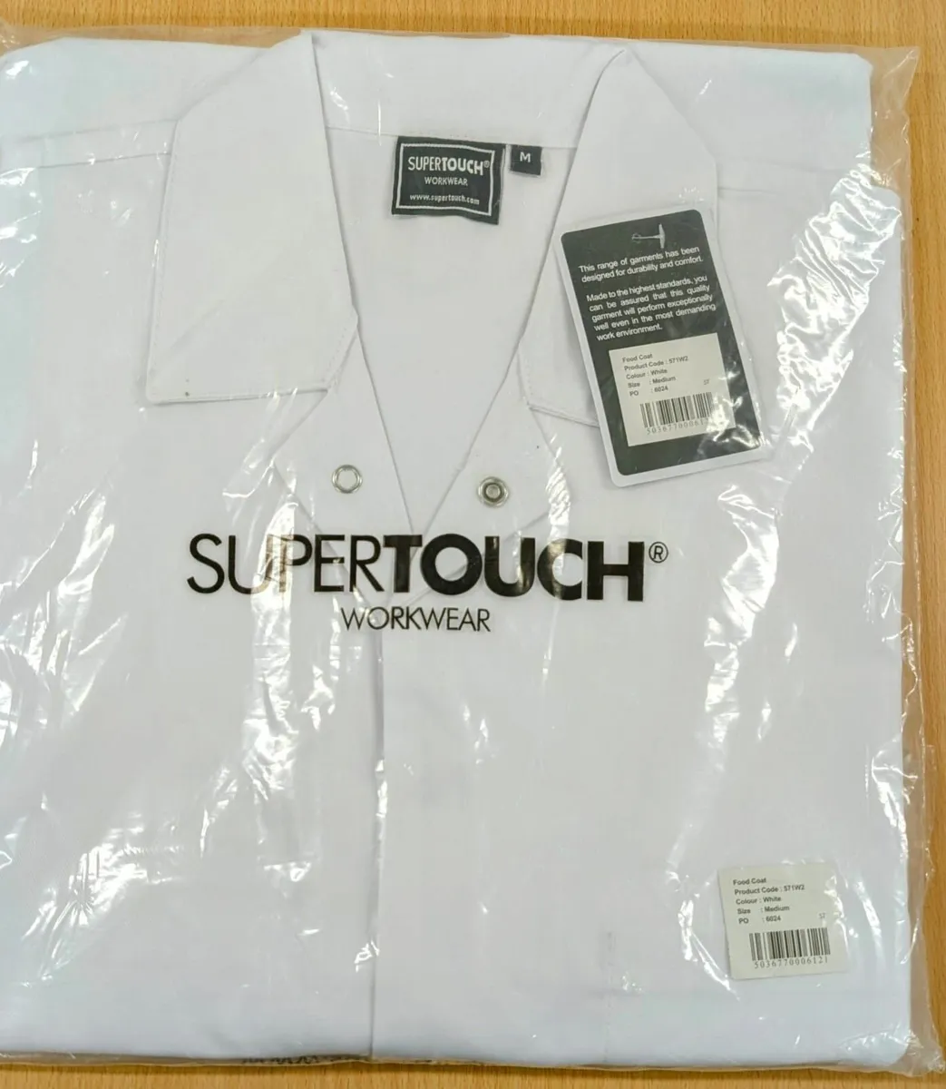 Whites Unisex Lab Coat White & Blue - Image 3