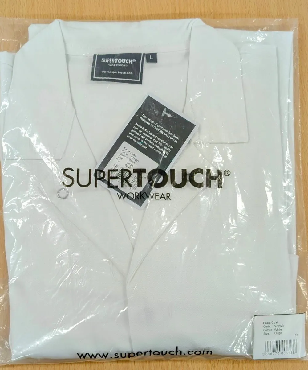 Whites Unisex Lab Coat White & Blue - Image 4