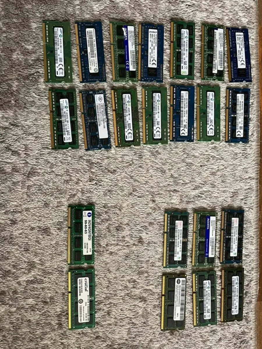 Lot of 20 RAM, DDR3 4GB (12800S, 10600S) - Image 1