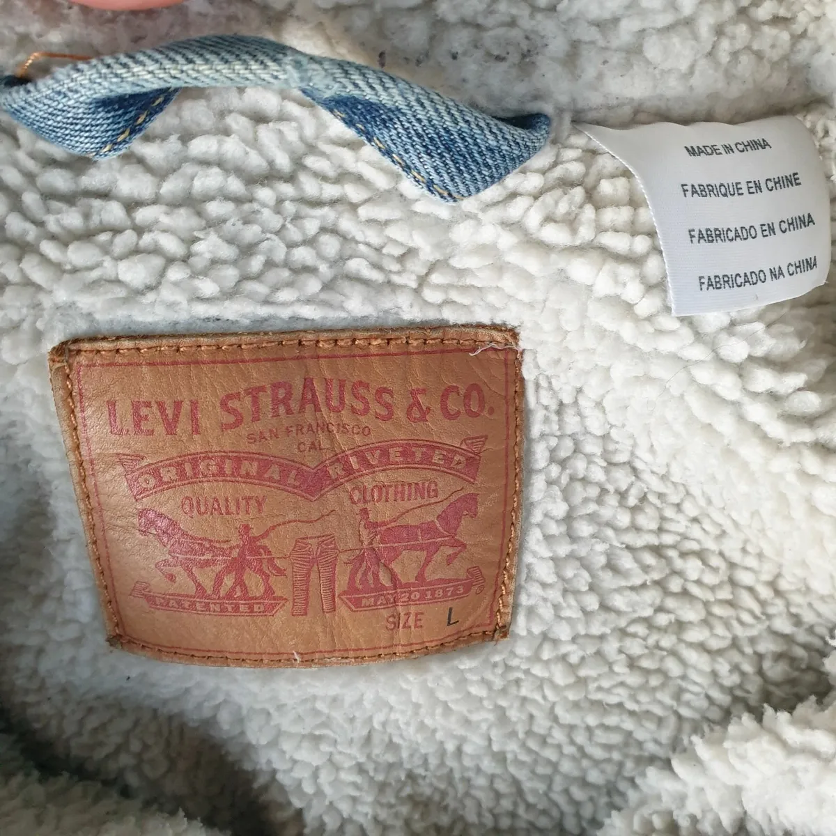 Levi's sherpa denim trucker jacket - Image 3