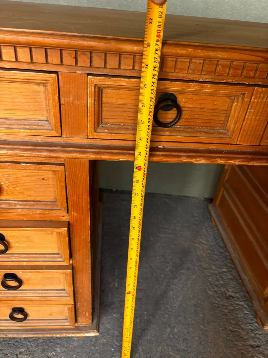 Solid pine office desk - Image 3