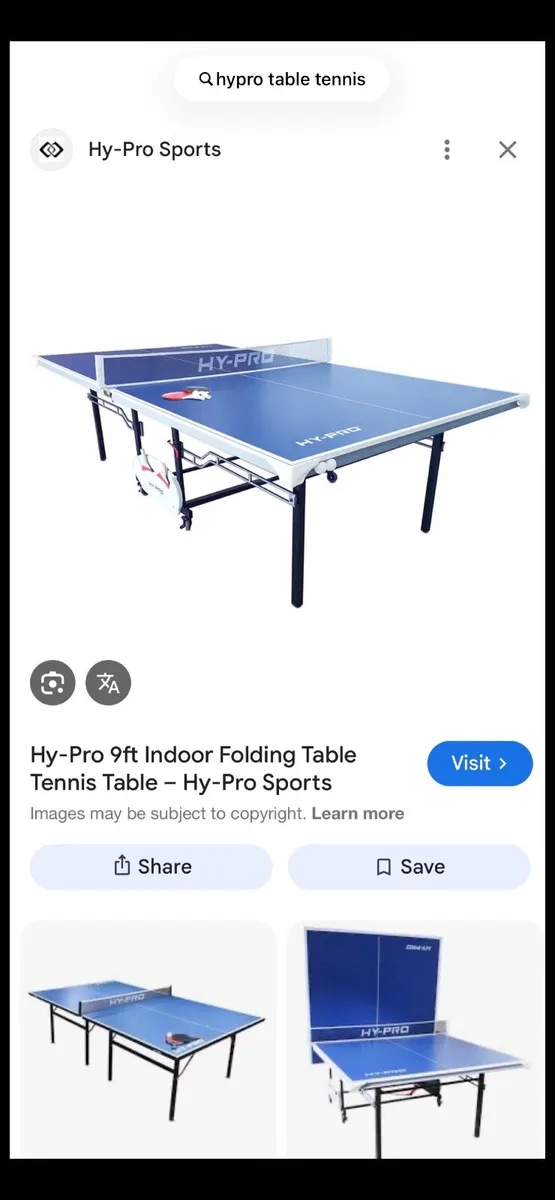 Hy-pro 9 ft indoor table tennis table