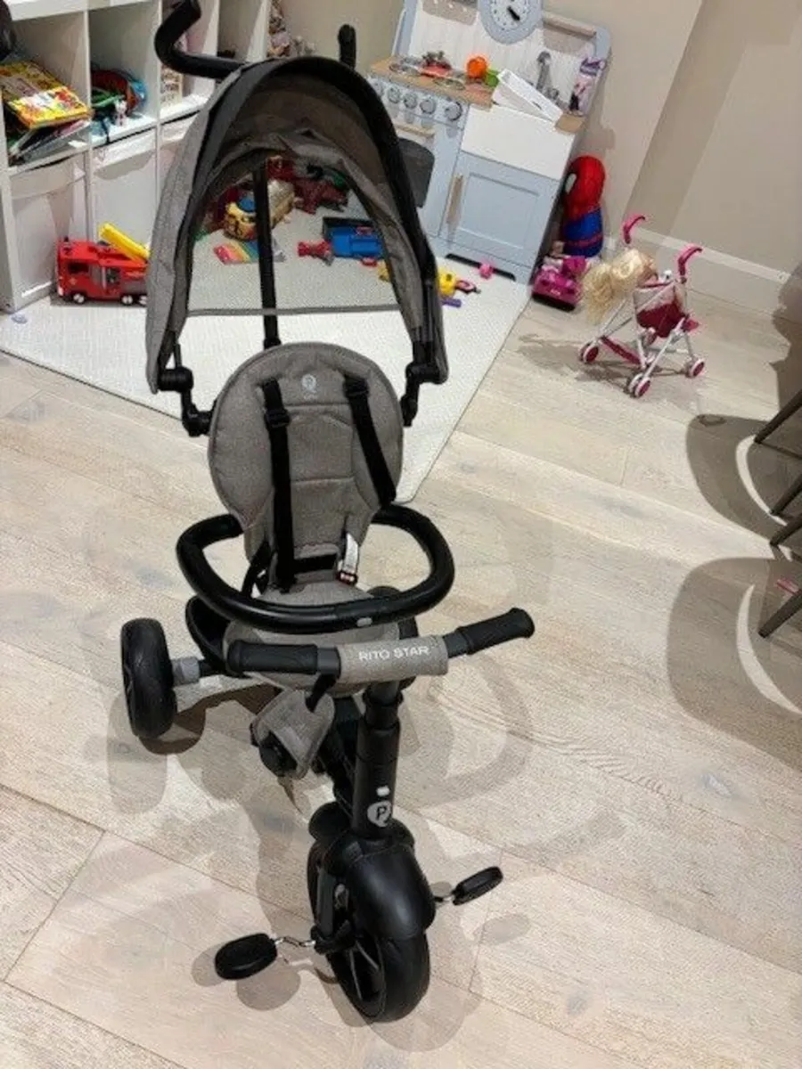 QPlay Rito Star Folding Trike Grey - Image 3