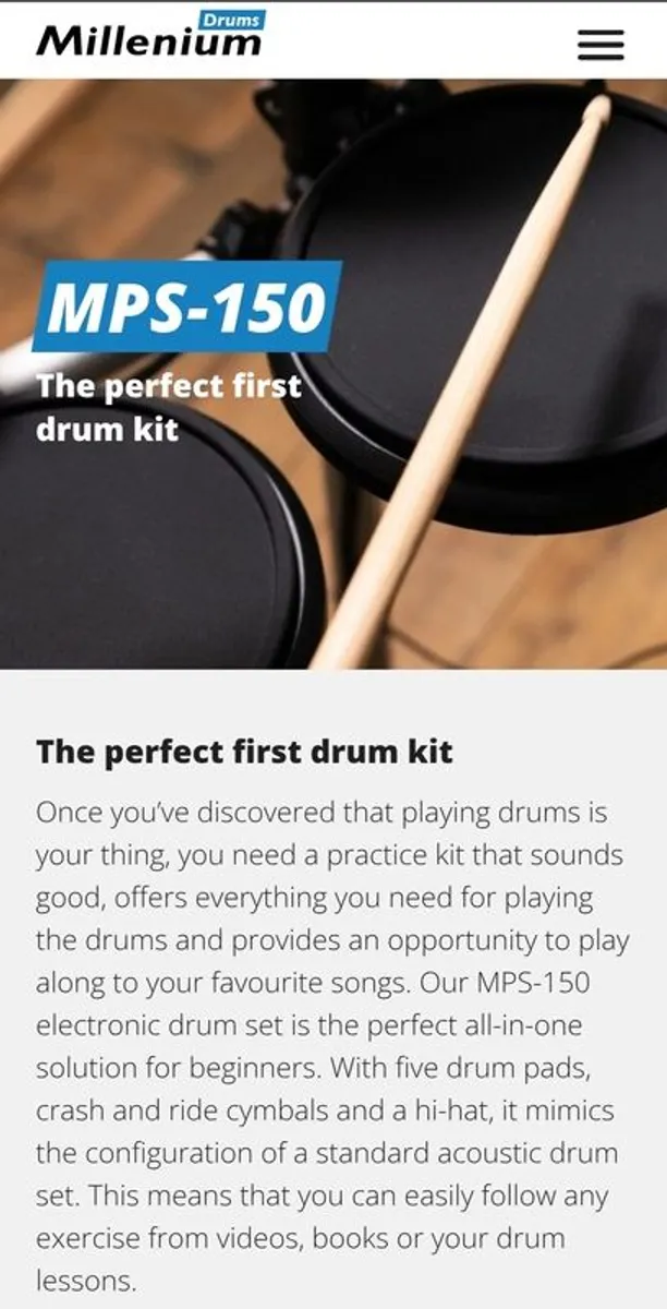 Kids Drum Kit MPS-150 - Image 4