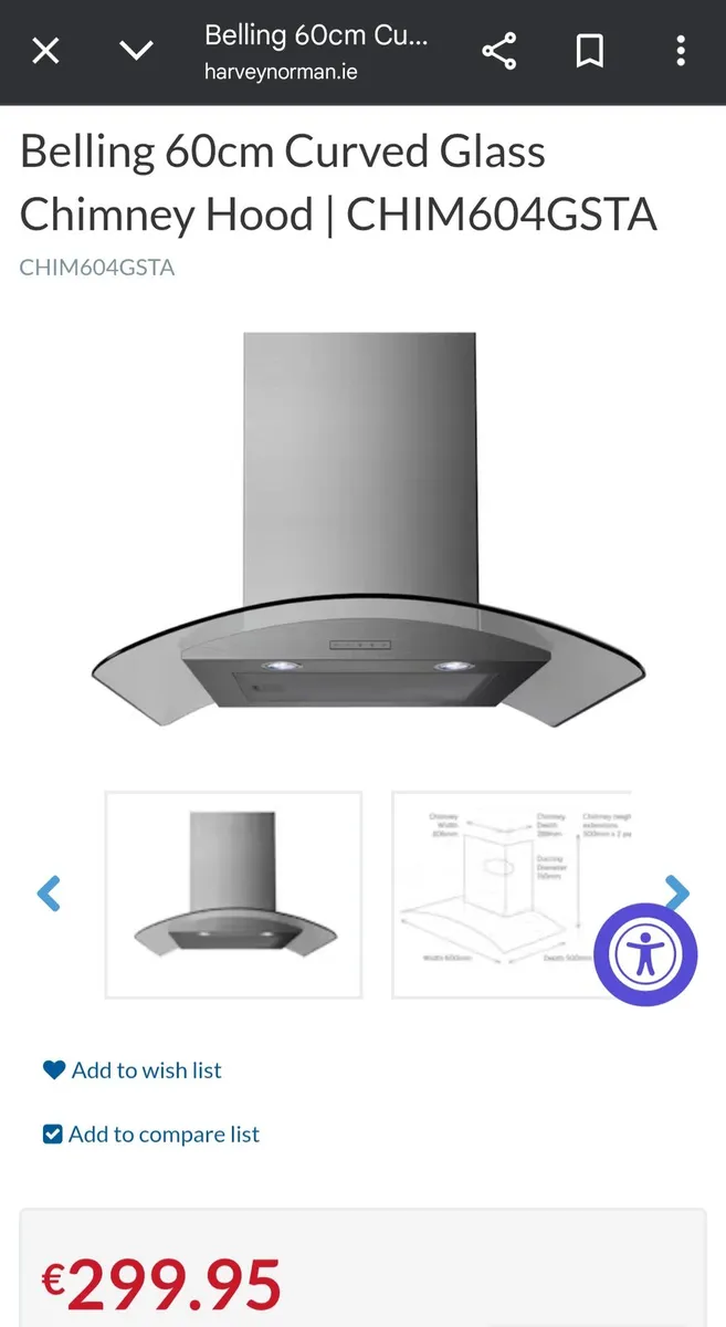 Selling Extractor Fan with Curved Glass