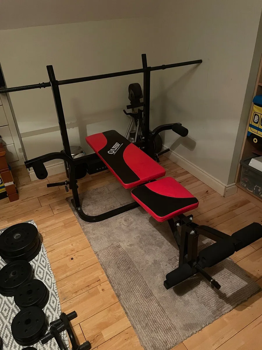Multi function bench press with weights - Image 1