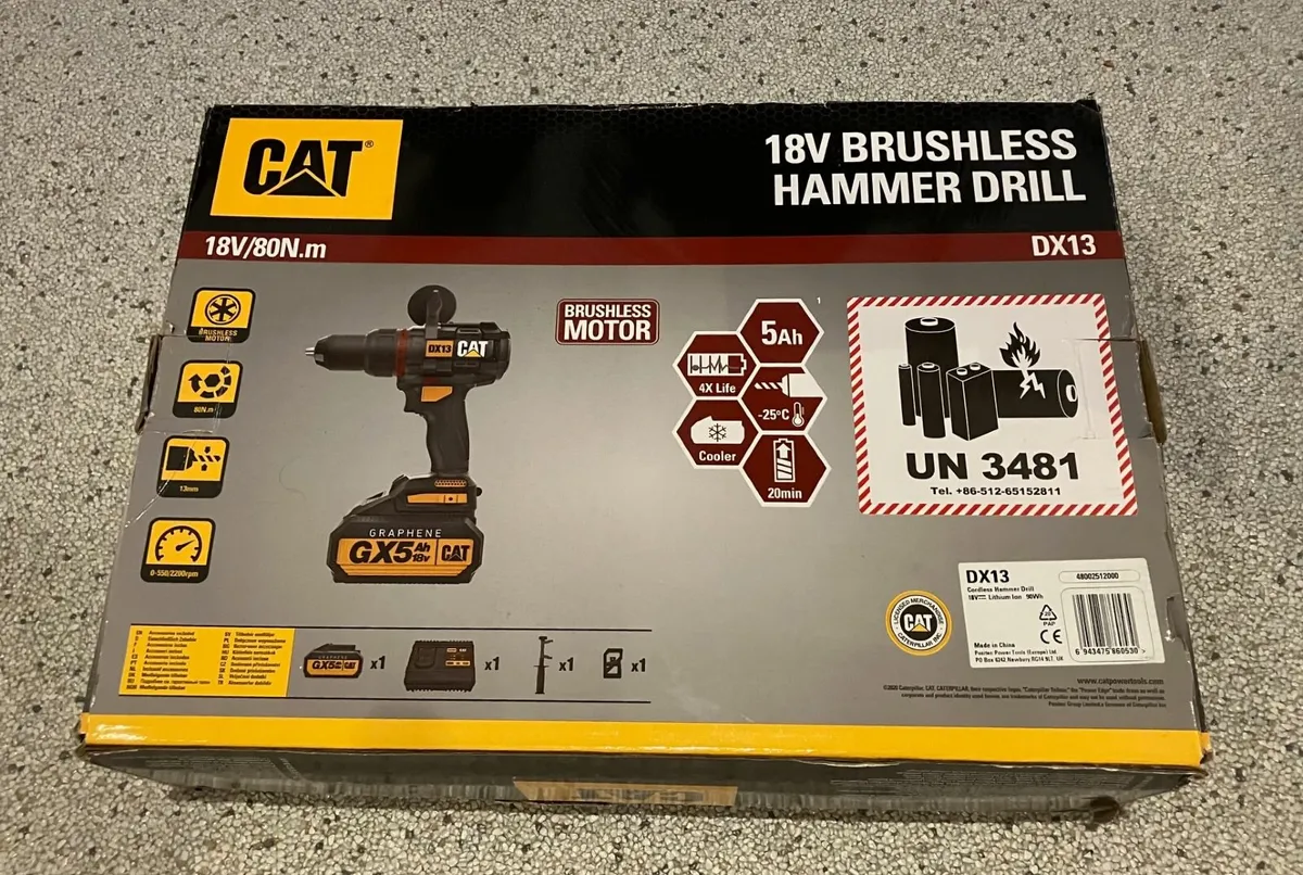 CAT Brushless Hammer Drill - Image 1