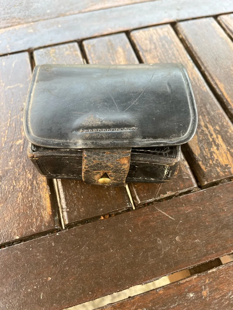 Antique Leather Ammunition Pouch - Image 1
