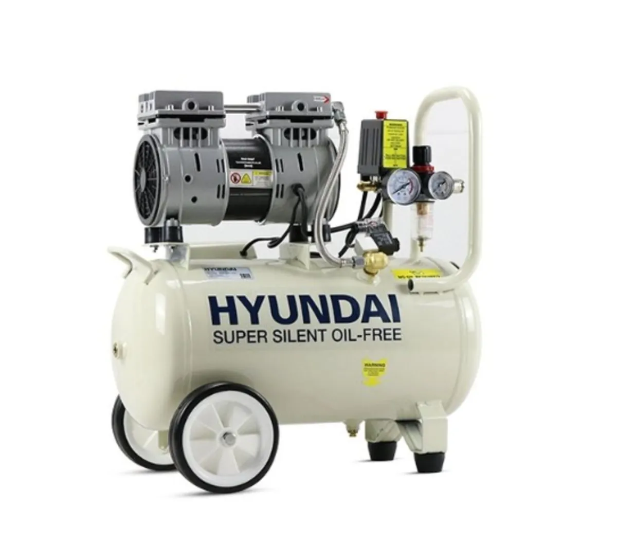 Hyundai 24 Litre Air Compressor Silenced Oil Free - Image 1