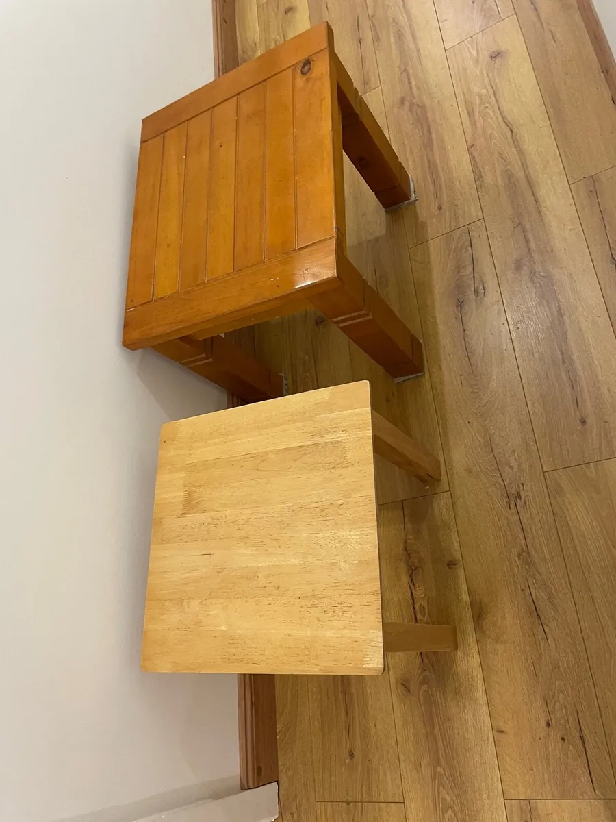 Oak + pine side table - Image 1