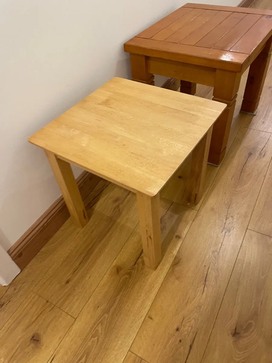 Oak + pine side table - Image 2