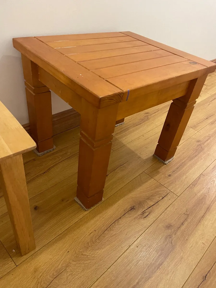 Oak + pine side table - Image 3