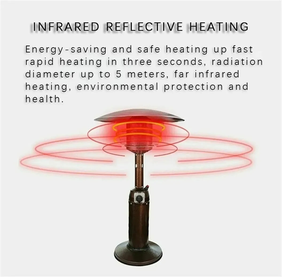 Tabletop Gas Patio Heater in Stainless Steel - Image 3