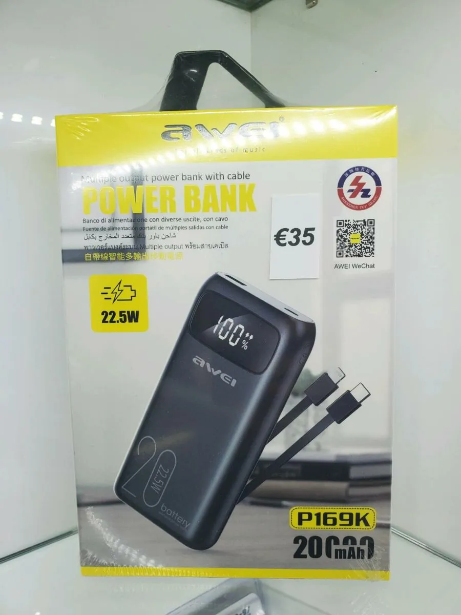 Awei Power Bank 10,000mAh &20,000mAh – 22.5W Fast - Image 1
