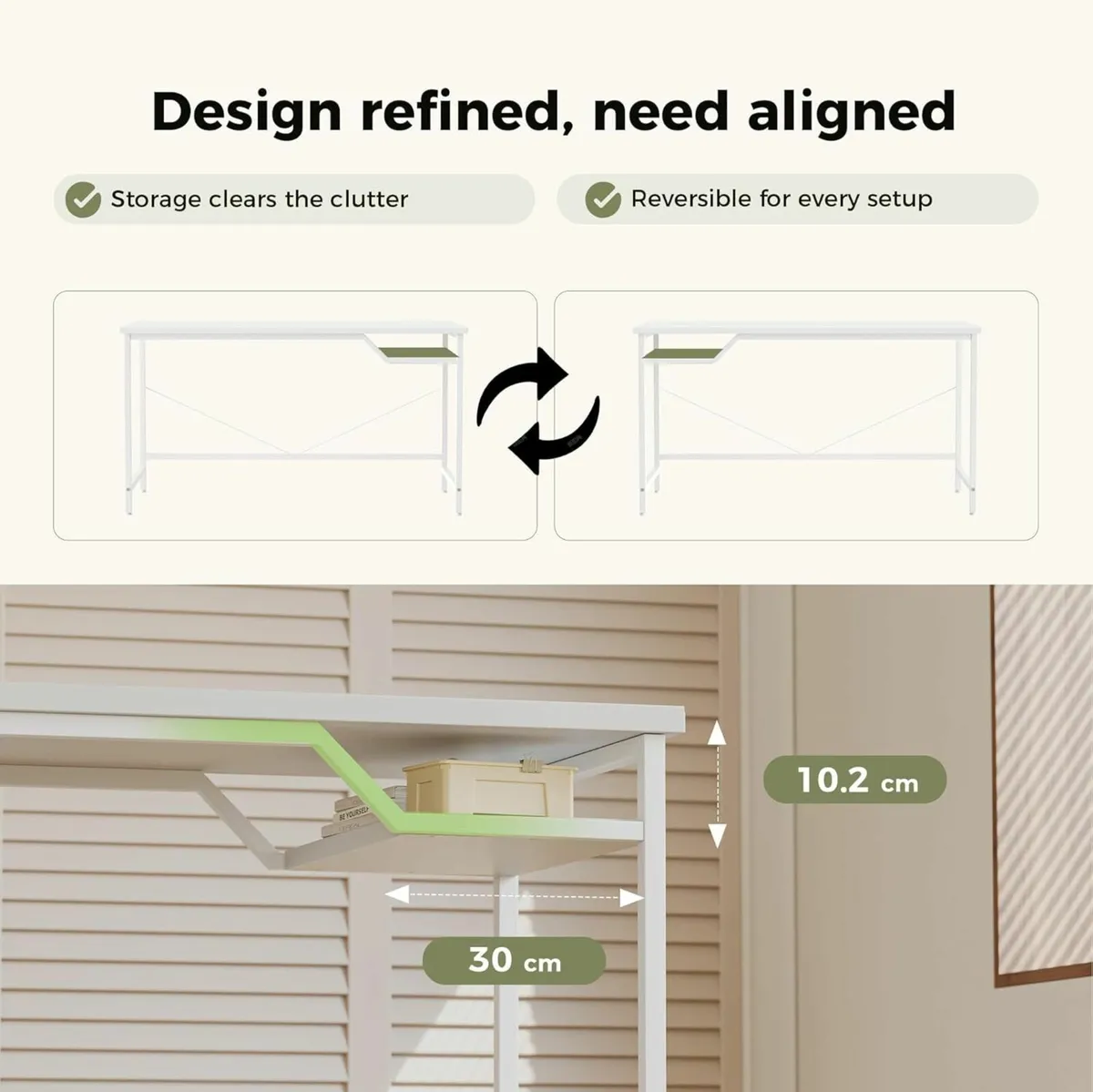 120 cm Computer Desk, Gaming Desk Office, Study - Image 3