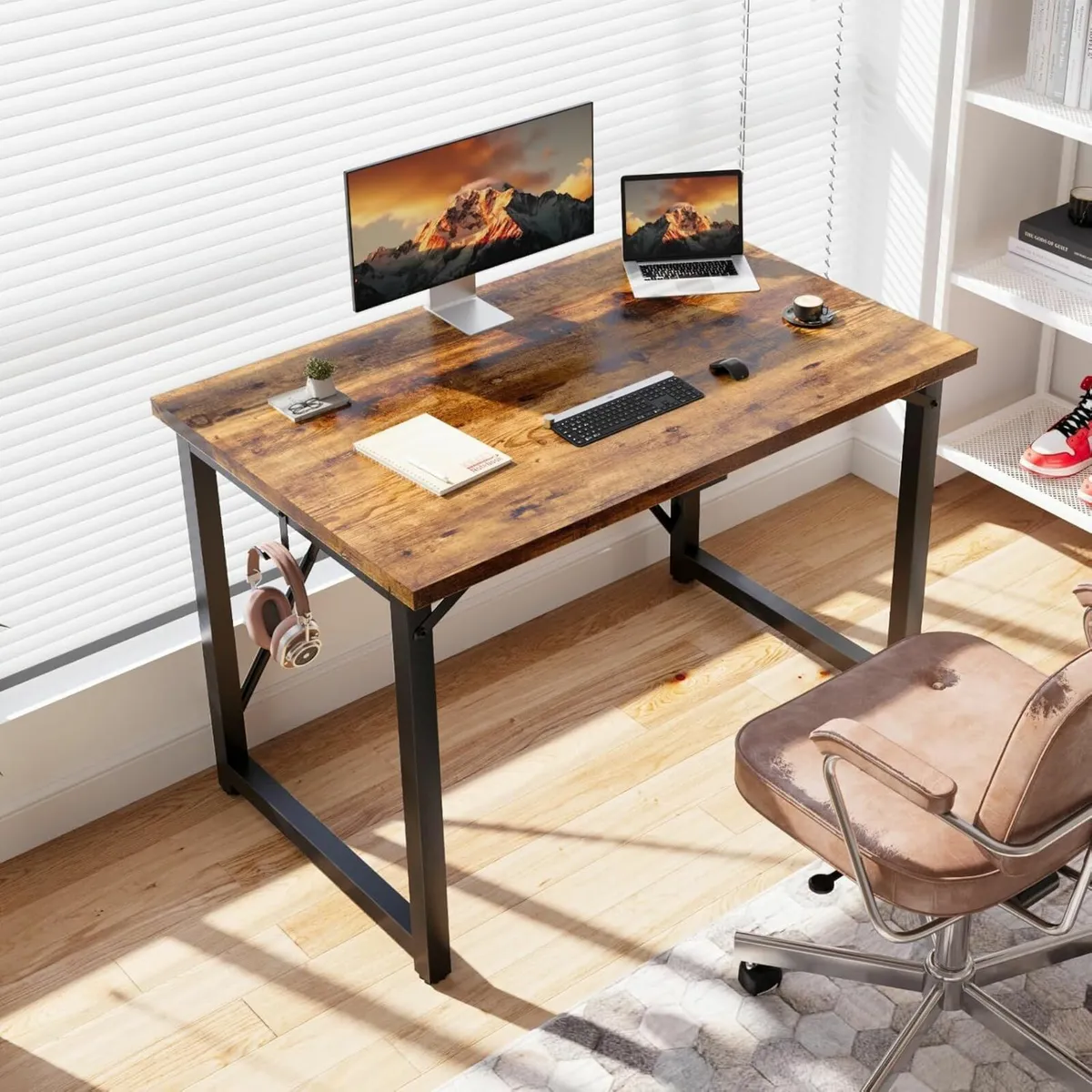 Computer Desk 100x50 cm, Home Office desk Study - Image 1