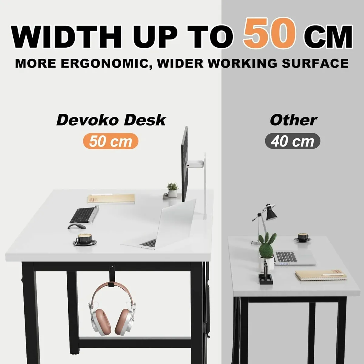 Computer Desk 100 x 50 cm, Home Office desk, Study - Image 3