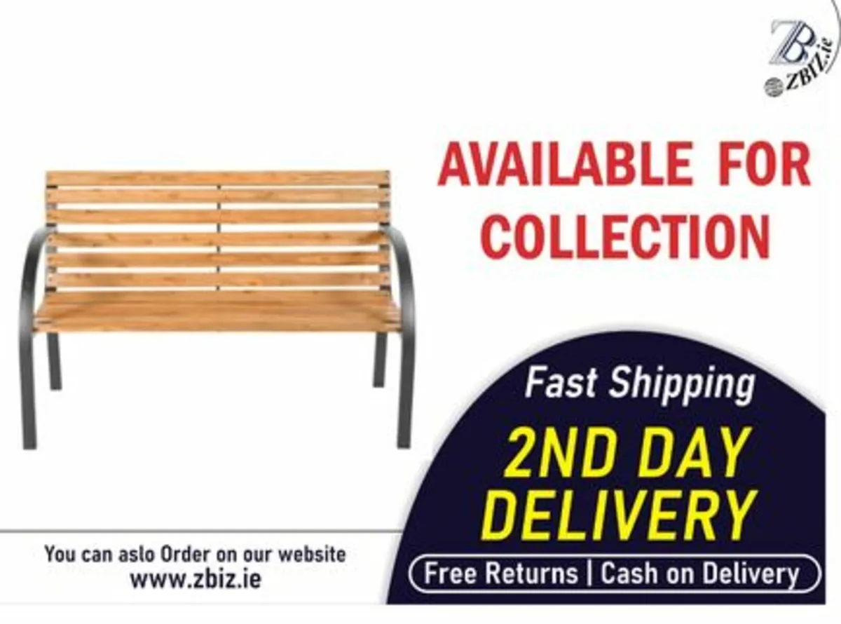 Weatherproof Wooden Garden Bench Chair - Image 1