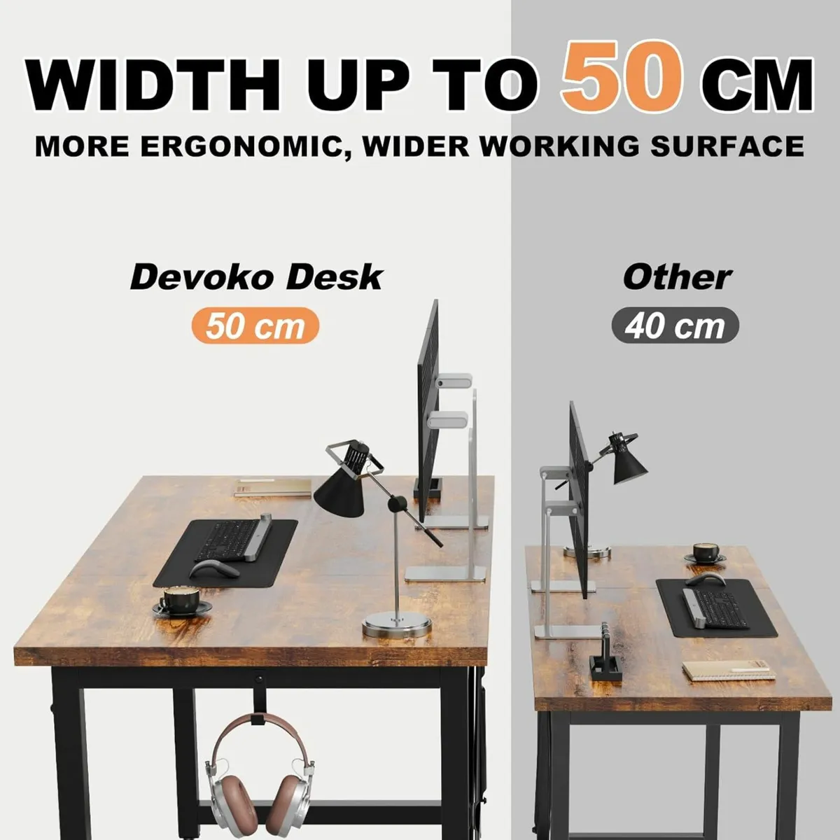 Computer Desk 120 x 50 cm, Home Office desk Study - Image 3