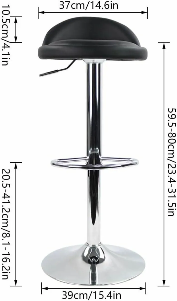 1 Pack Leather Barstool  Height Adjustable - Image 4