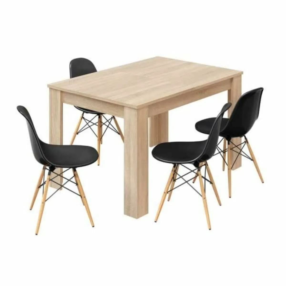 Modern Nordic Dining Set ✨ 4 Chairs - Image 3