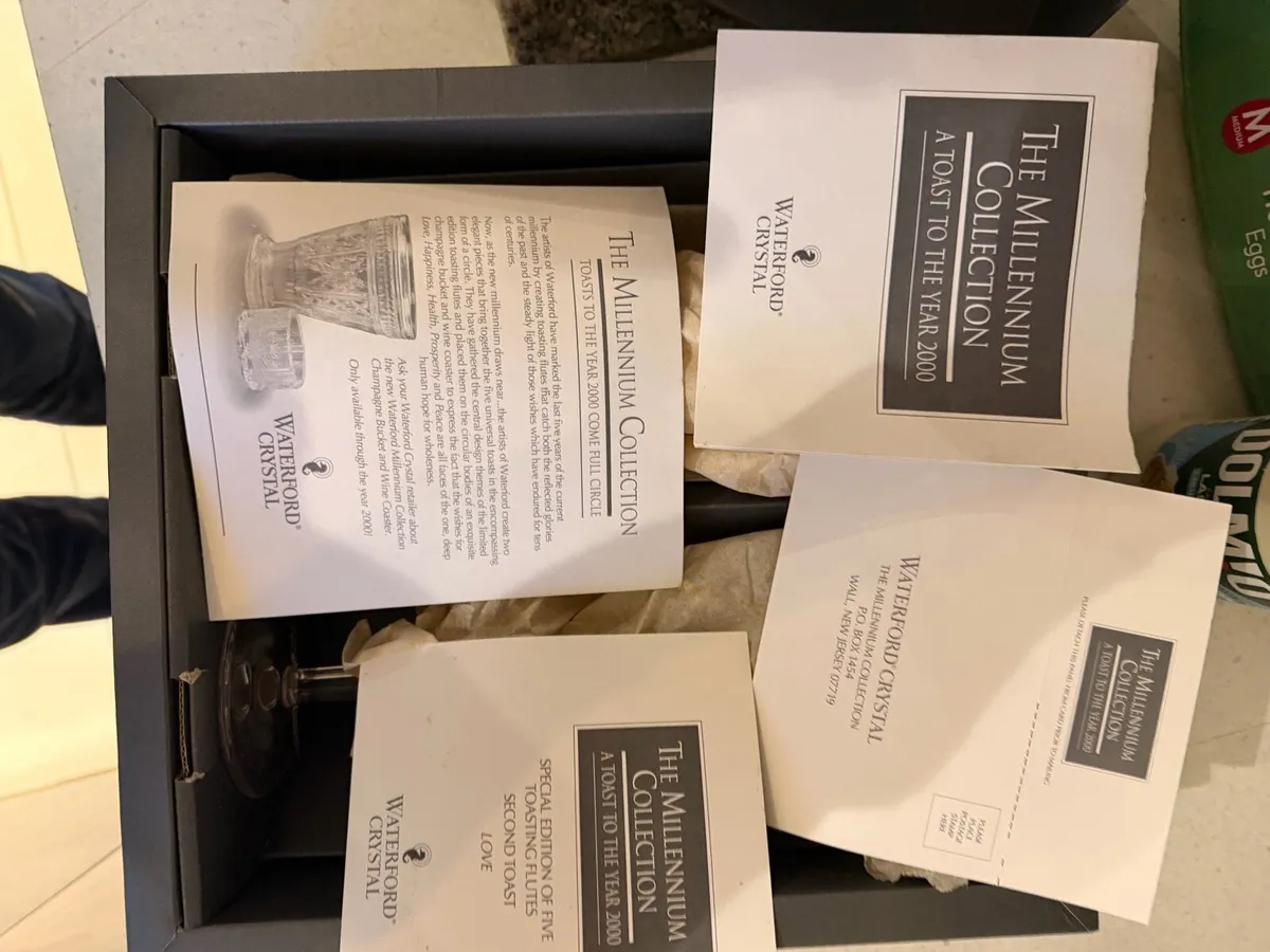 Waterford Crystal Millennium champange flutes - Image 4