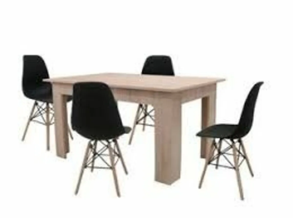 Modern Nordic Dining Set ✨ 4 Chairs - Image 3