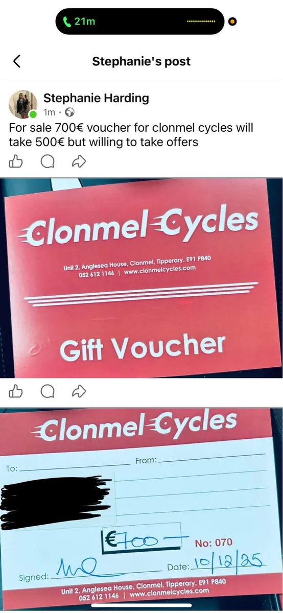 €700 euro voucher