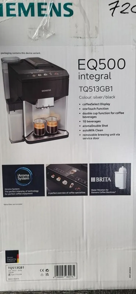 Siemens EQ500 Coffee Machine TQ513GB1 - Image 2