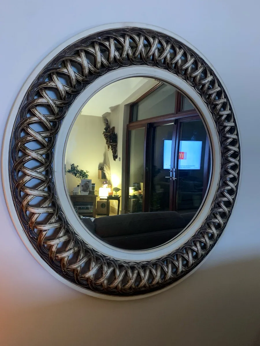 Elegant Celtic Knot Design Large Round Mirror - Image 1