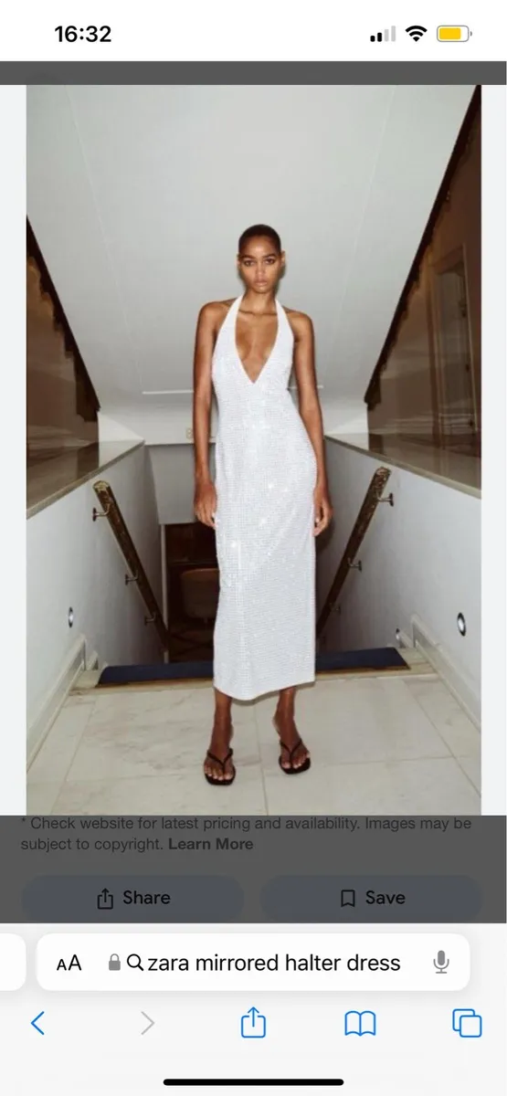New Zara diamanté halter dress - Image 1