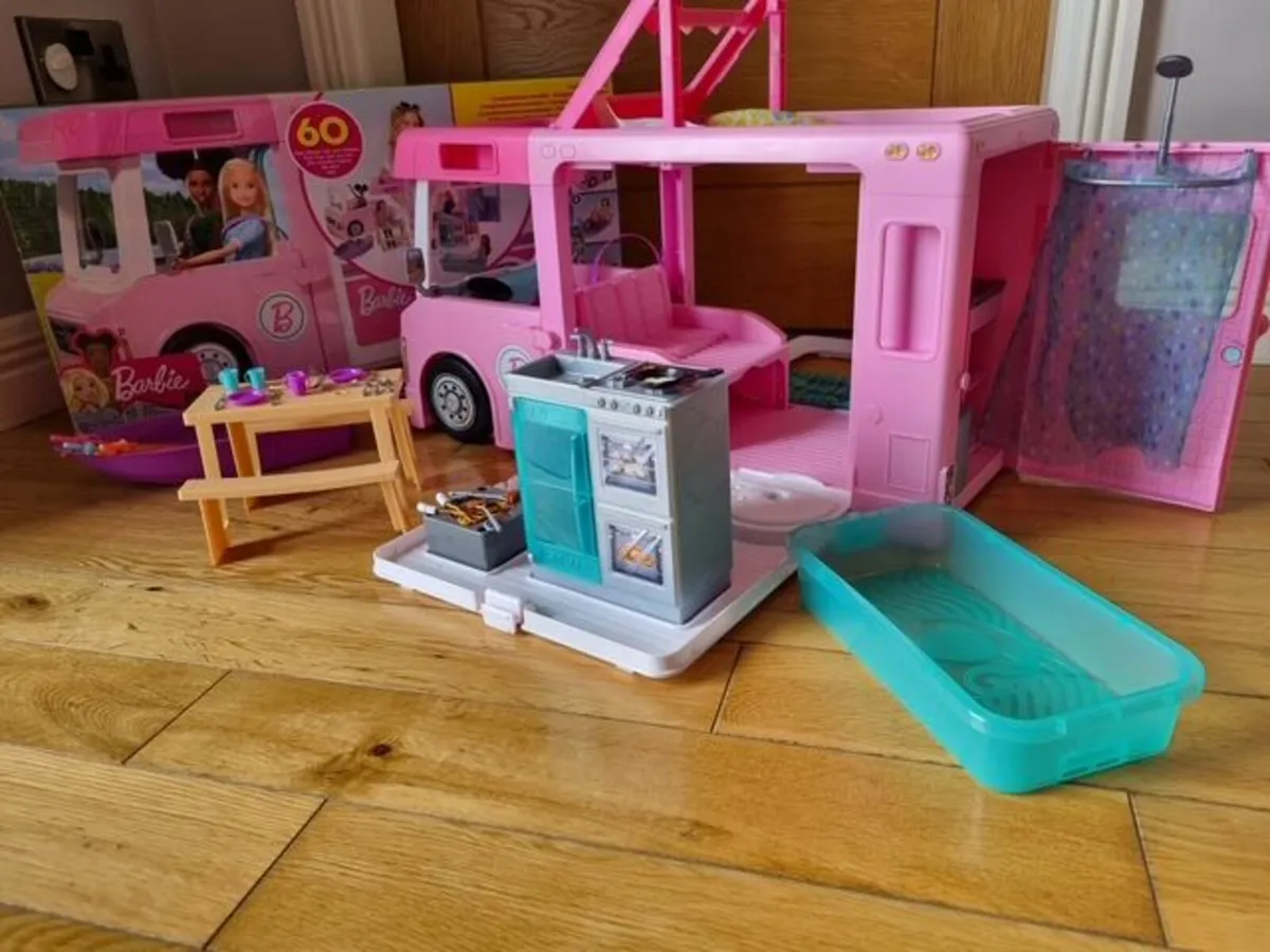 3-1 Barbie DreamCamper, Doll Playset - Image 1