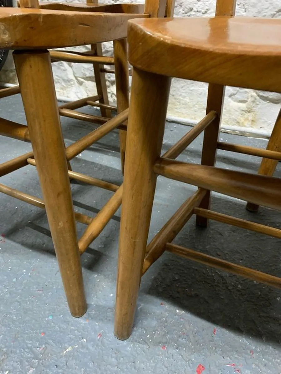 Set of 4 Vintage Elm Dining Chairs. - Image 4