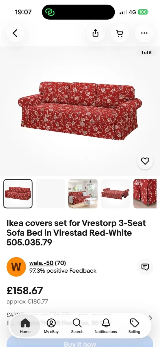 New ike vestorp 3 seat sofa cover - Image 1