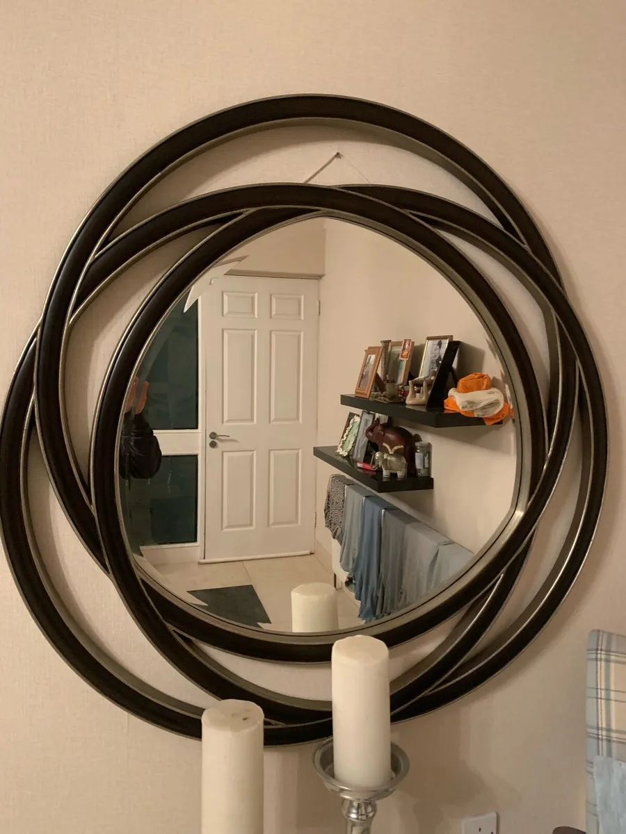 Elegant Spiral Design Large Mirror - Image 1