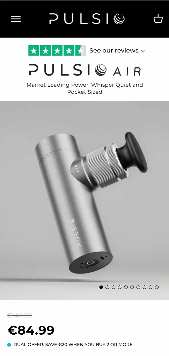 Pulsio Air Massage Gun + Case BNWT - Image 2