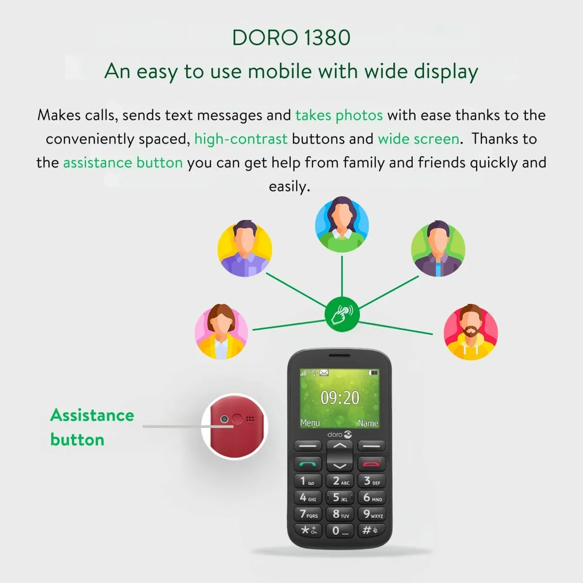 Doro 1380 Big Button Mobile Phone - Unlocked - New - Image 2